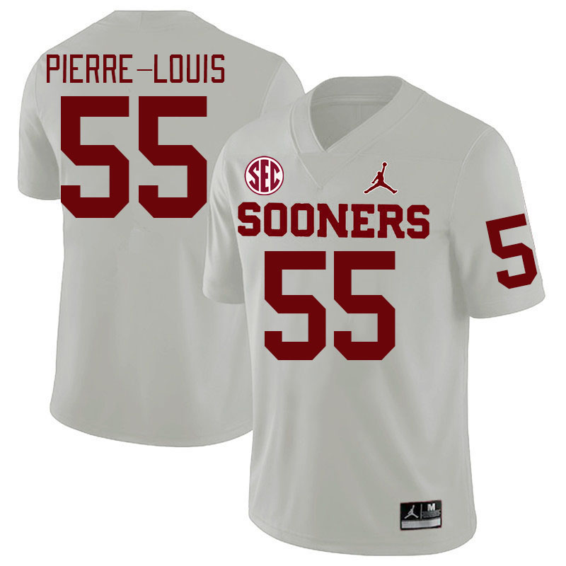 #55 Eddy Pierre-Louis Oklahoma Sooners 2024 SEC Conference College Football Jerseys-White